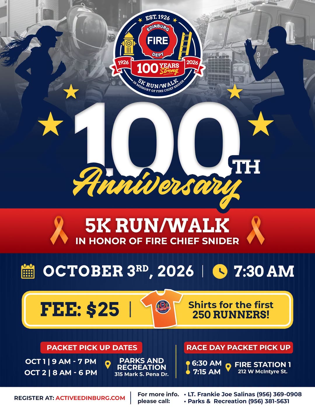 100th Anniversary fire department 5K run/walk