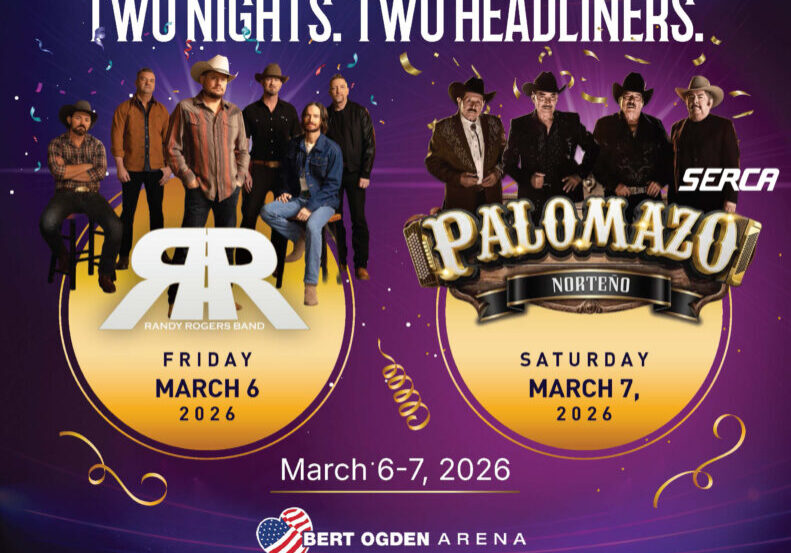 Fiesta Edinburg festival poster featuring two headliners