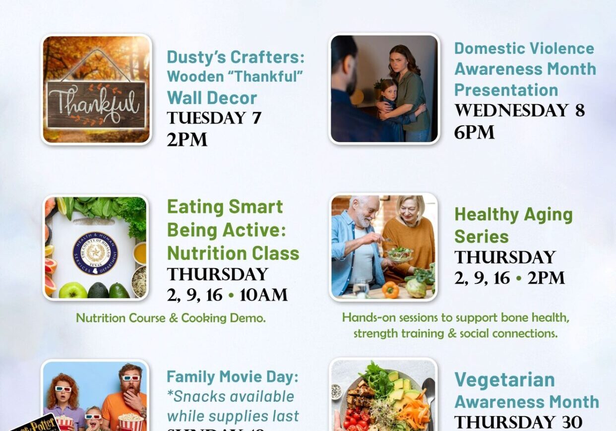 Library adult program flyer, October 2025