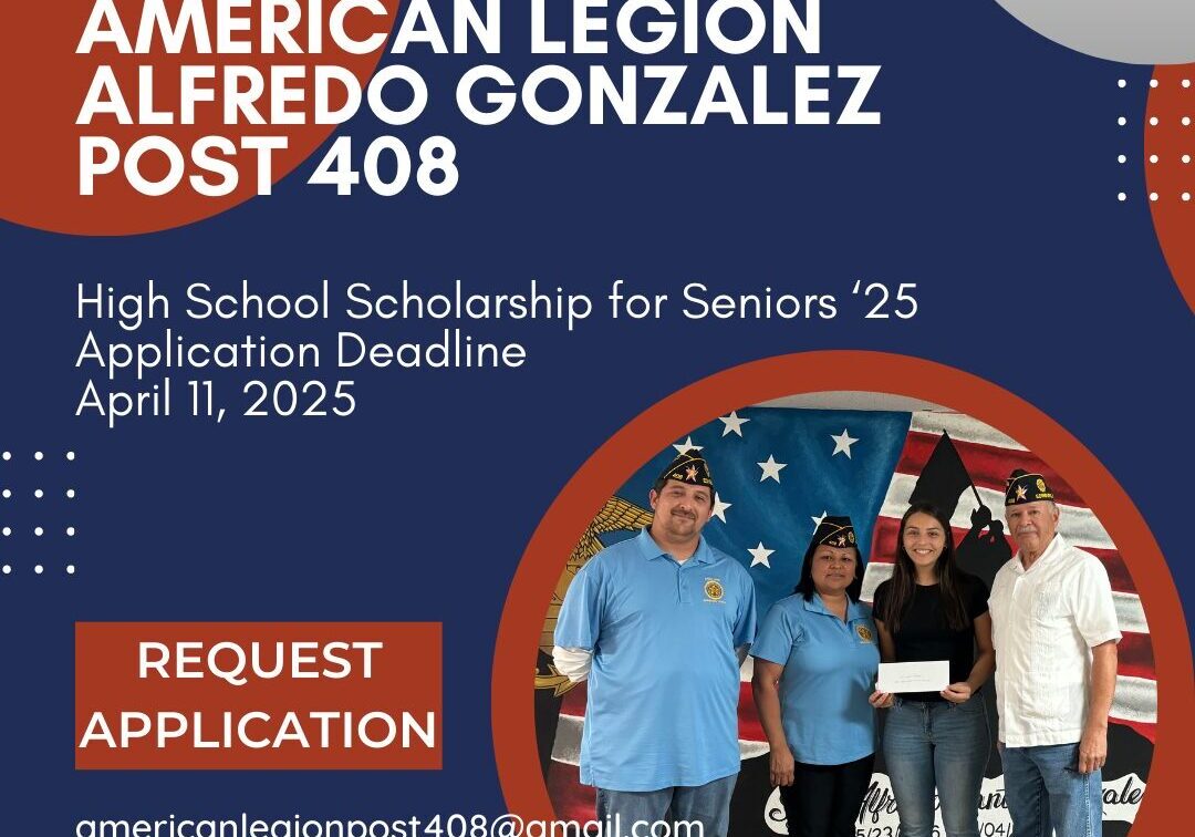 American Legion scholarship check presentation