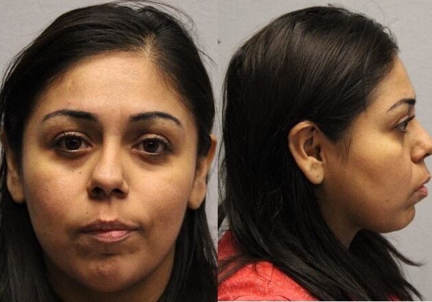 Woman front and side profile photos
