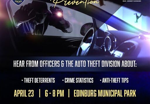 Auto theft and burglary prevention flyer