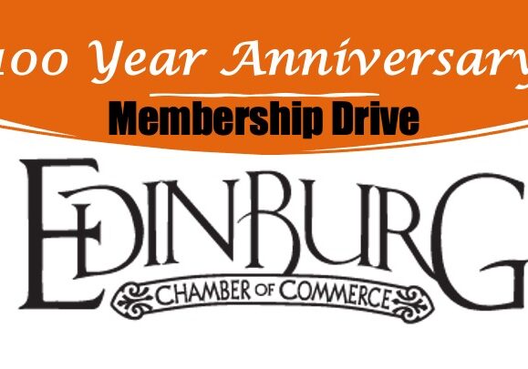 Edinburg Chamber of Commerce 100th anniversary banner