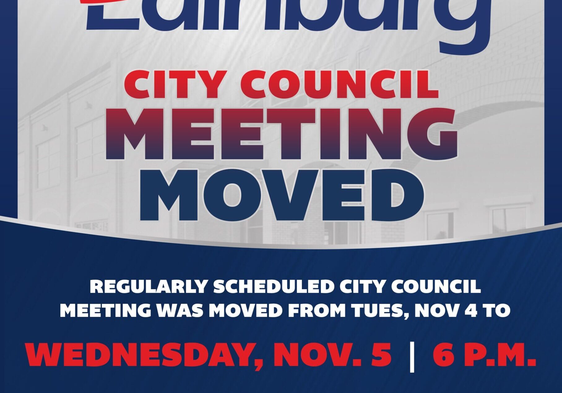 City Meeting moved