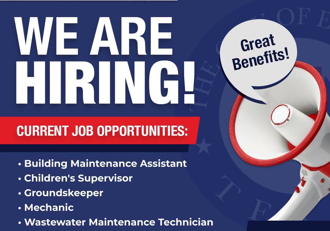 City hiring Aug 2-26
