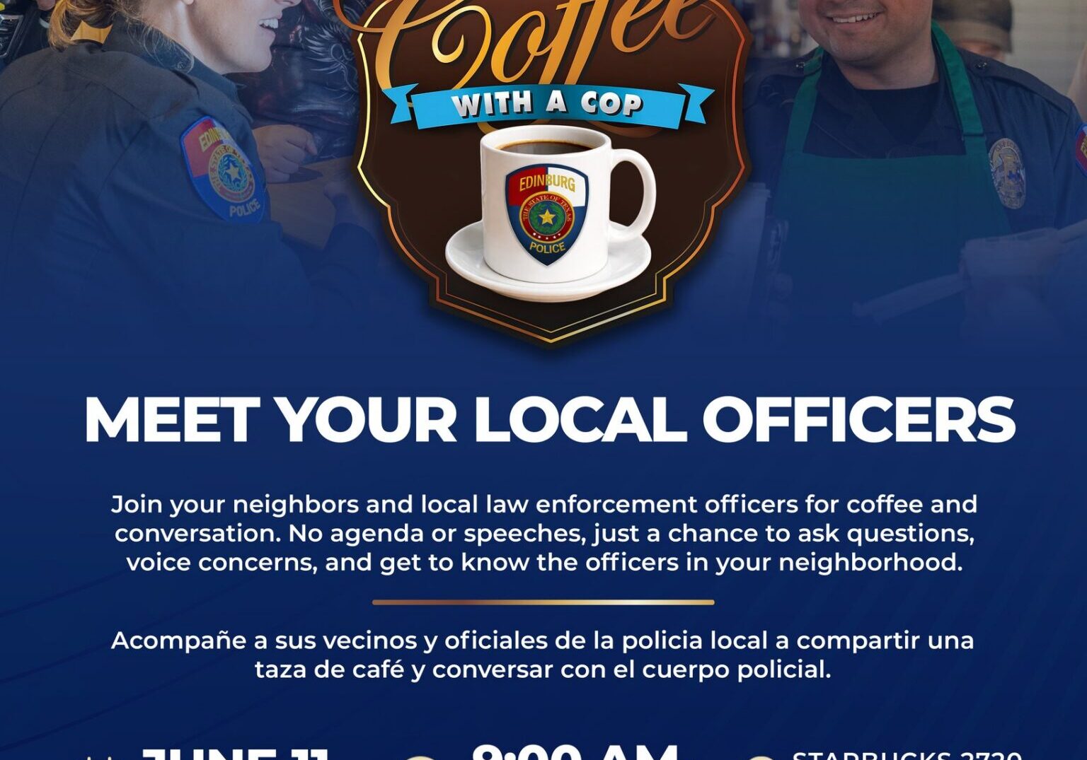 Coffee with a Cop event flyer