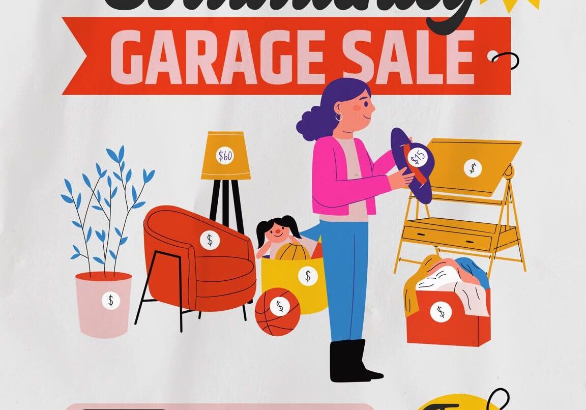 Edinburg community garage sale flyer May 24