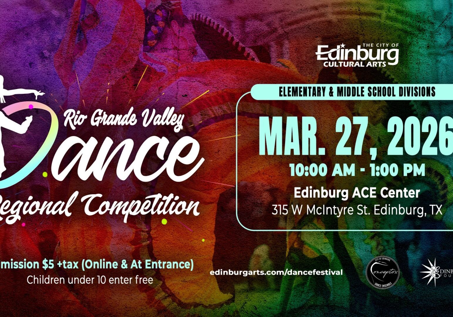 Rio Grande Valley Dance competition poster March 2026