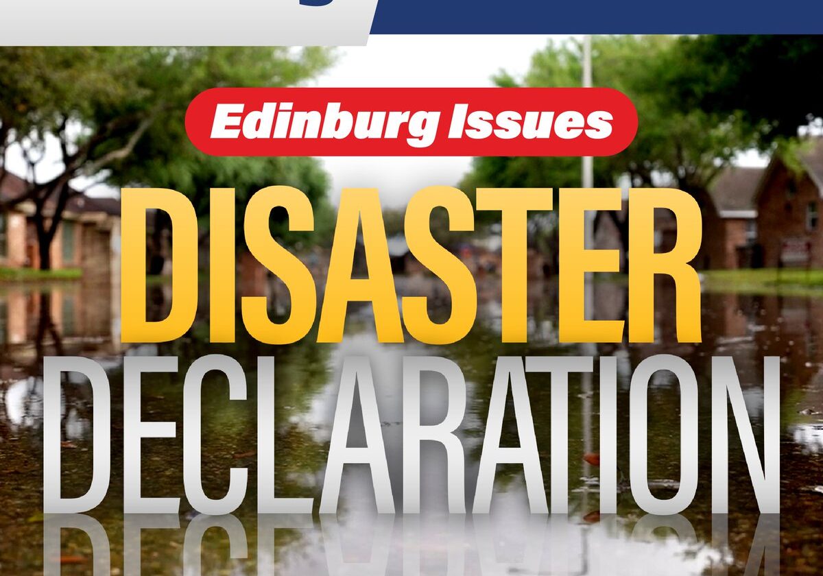 City of Edinburg disaster declaration flood notice