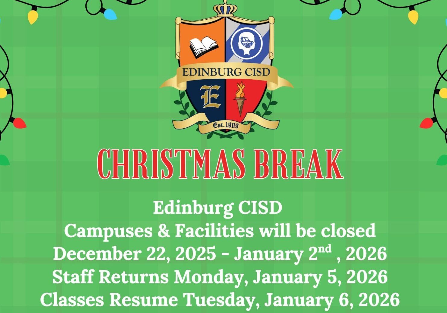 ECISD Xmas Break