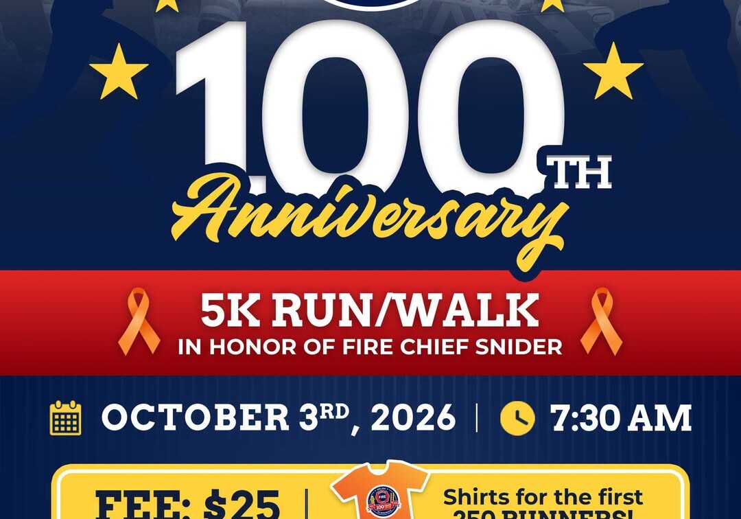 100th Anniversary fire department 5K run/walk