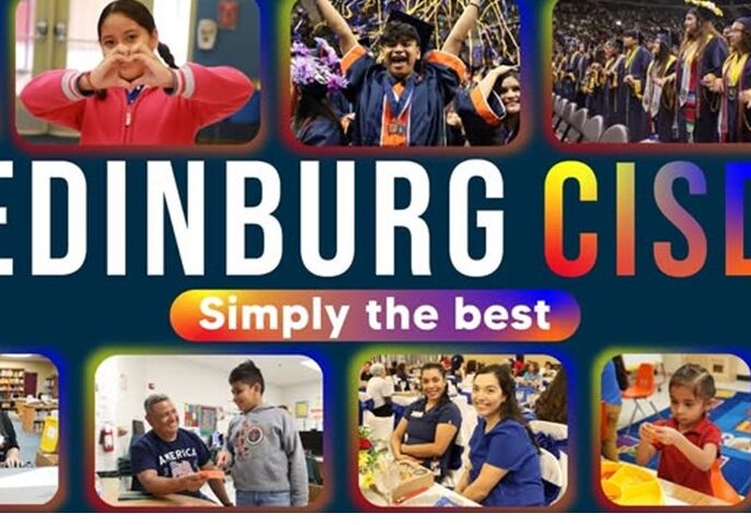 Edinburg CISD banner featuring students and activities