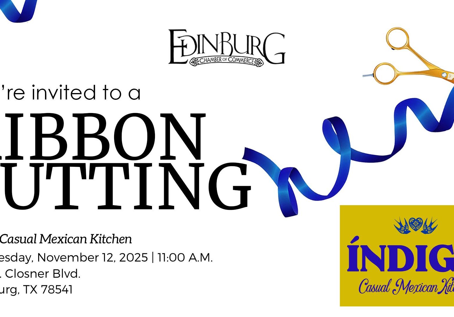 Indigo Ribbon Cuttingh