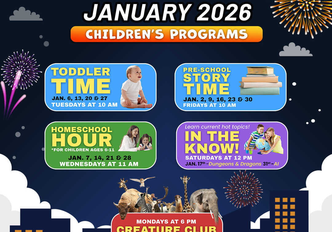 Dustin M. Sekula Library January 2026 children's programs
