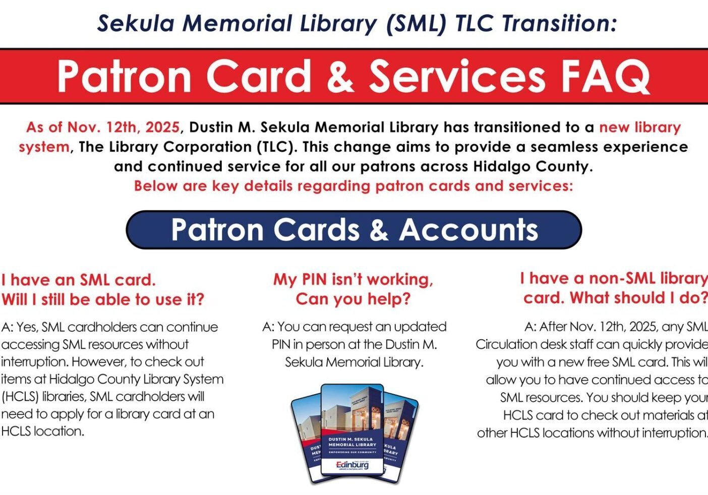 Library Card Changes