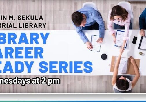 Library Career Ready Series banner showing people