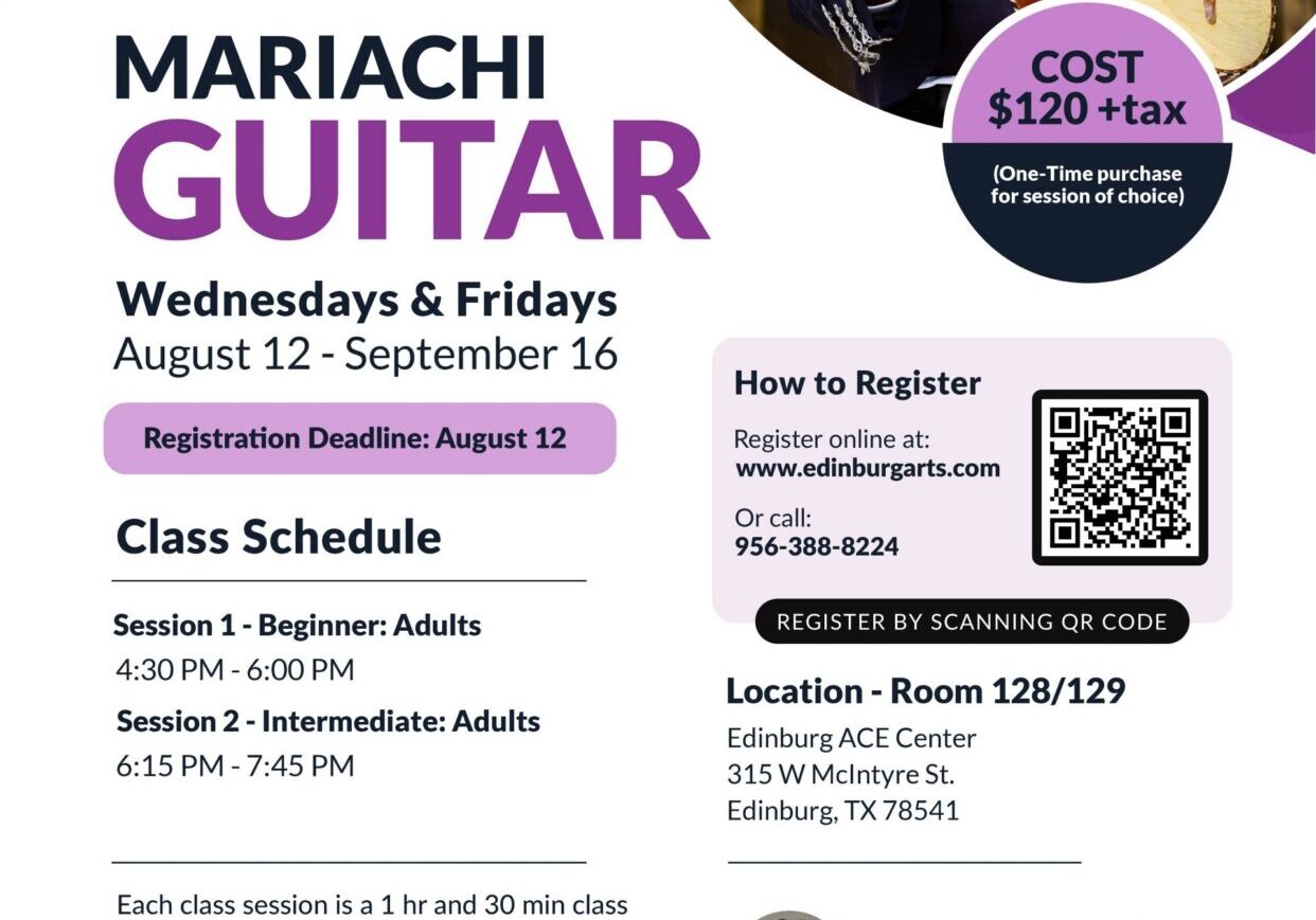 Edinburg ACE Mariachi guitar class poster