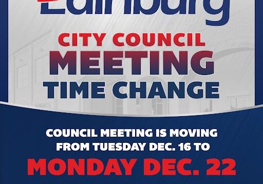 Edinburg city council meeting time change