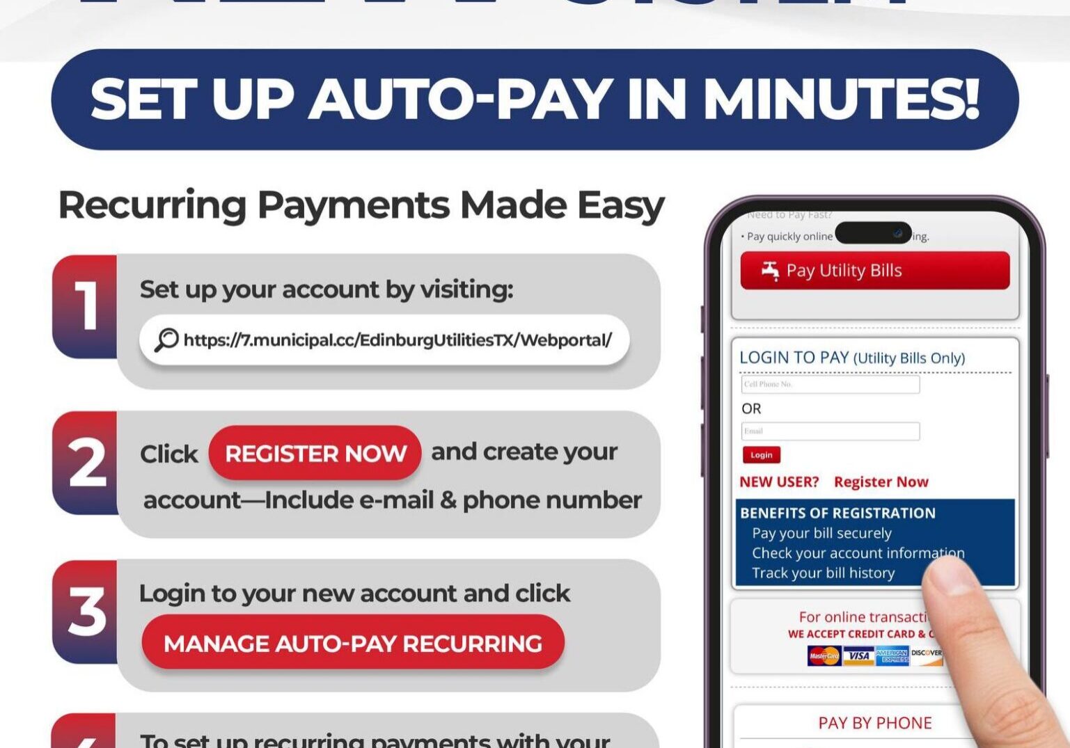 City of Edinburg new auto-pay payment system
