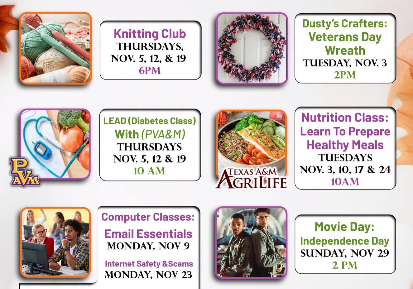 Nov 2026 Adult programs