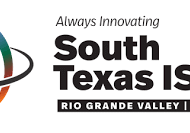 South Texas ISD logo with colorful swoosh