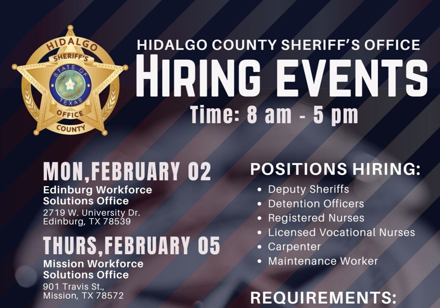Sheriff Hiring Event