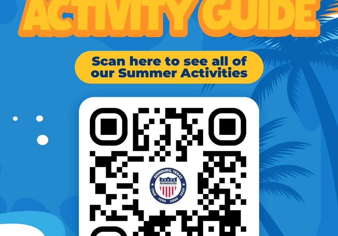 Edinburg Summer 2025 activity guide with QR code