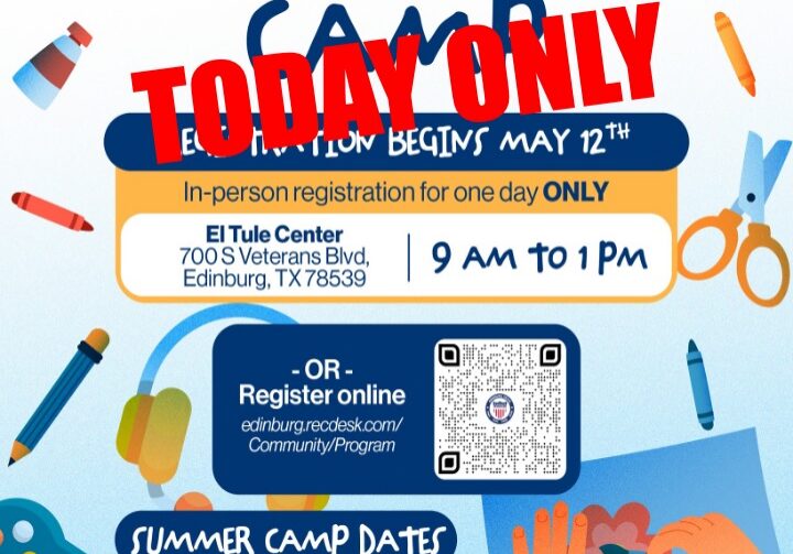 Edinburg summer camp registration flyer Today Only
