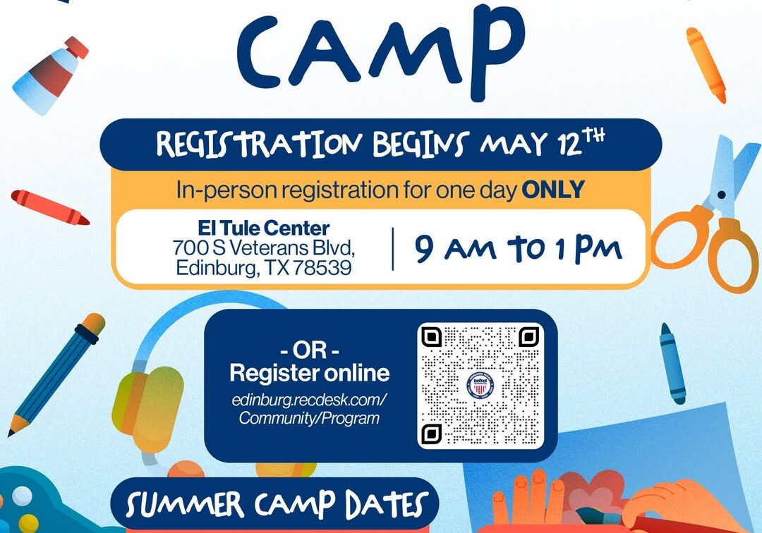 Edinburg Parks and Recreation summer camp poster