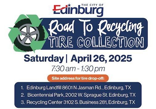 Edinburg tire recycling collection event April 26