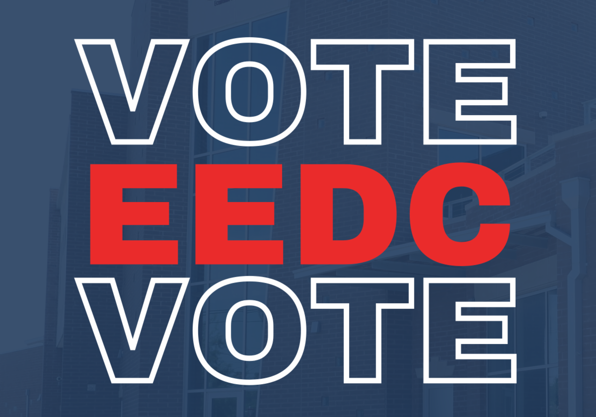 Vote EEDC Edinburg Economic Development graphic
