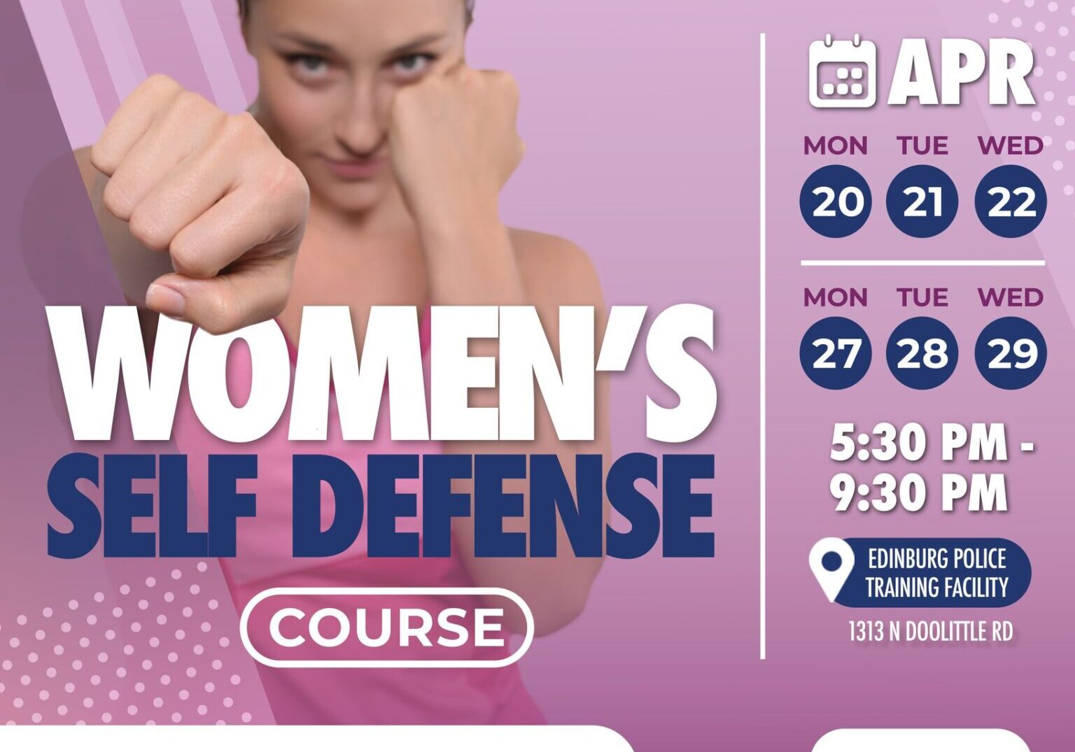 Edinburg Police women's self-defense course flyer