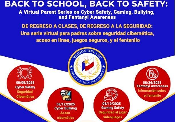Back to School safety webinar series flyer