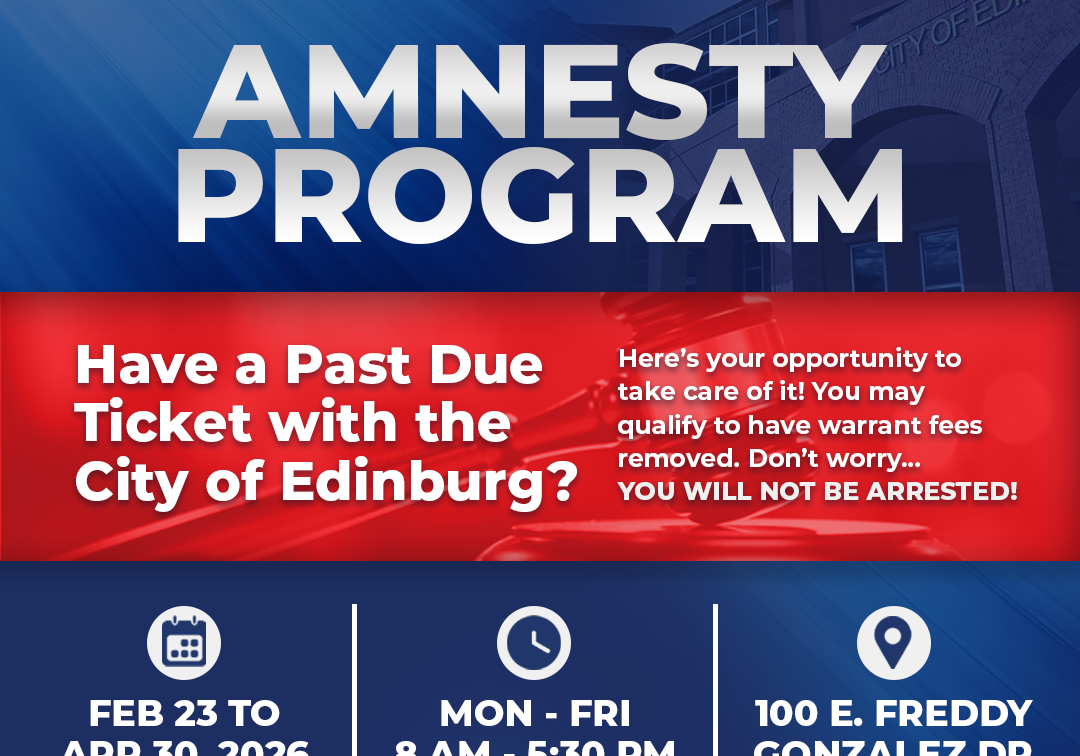 Edinburg Municipal Court amnesty program poster
