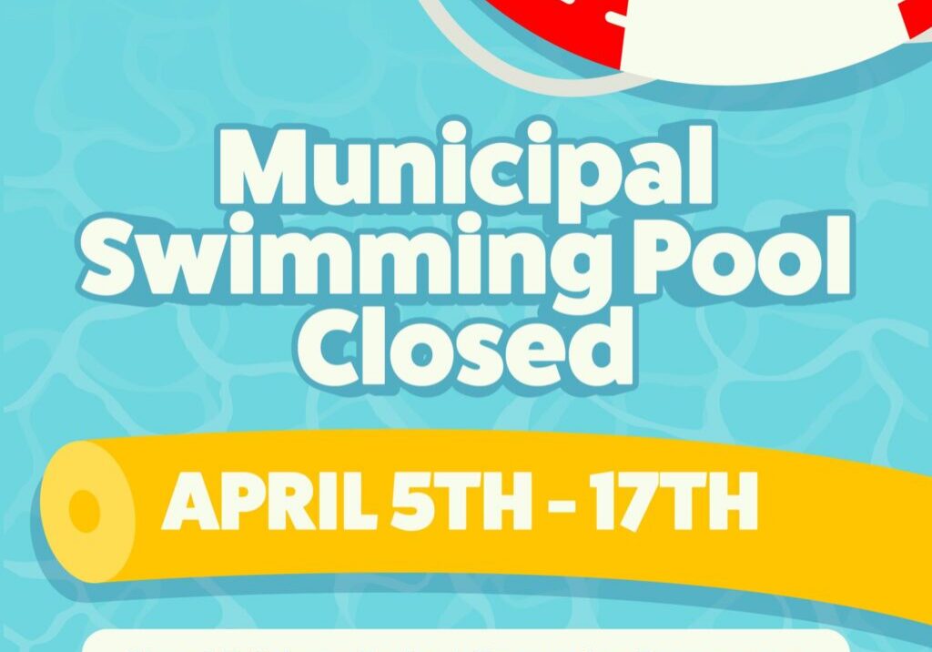 Municipal pool closed April 5–17