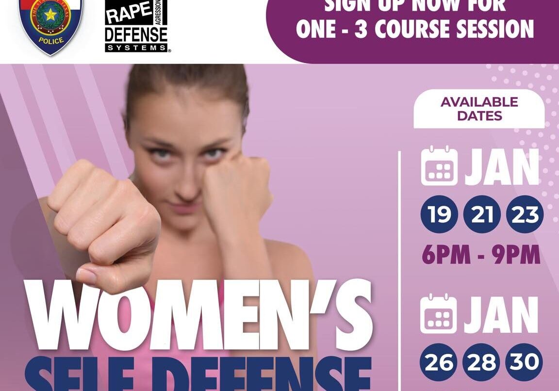 Woman punching on women's self-defense poster